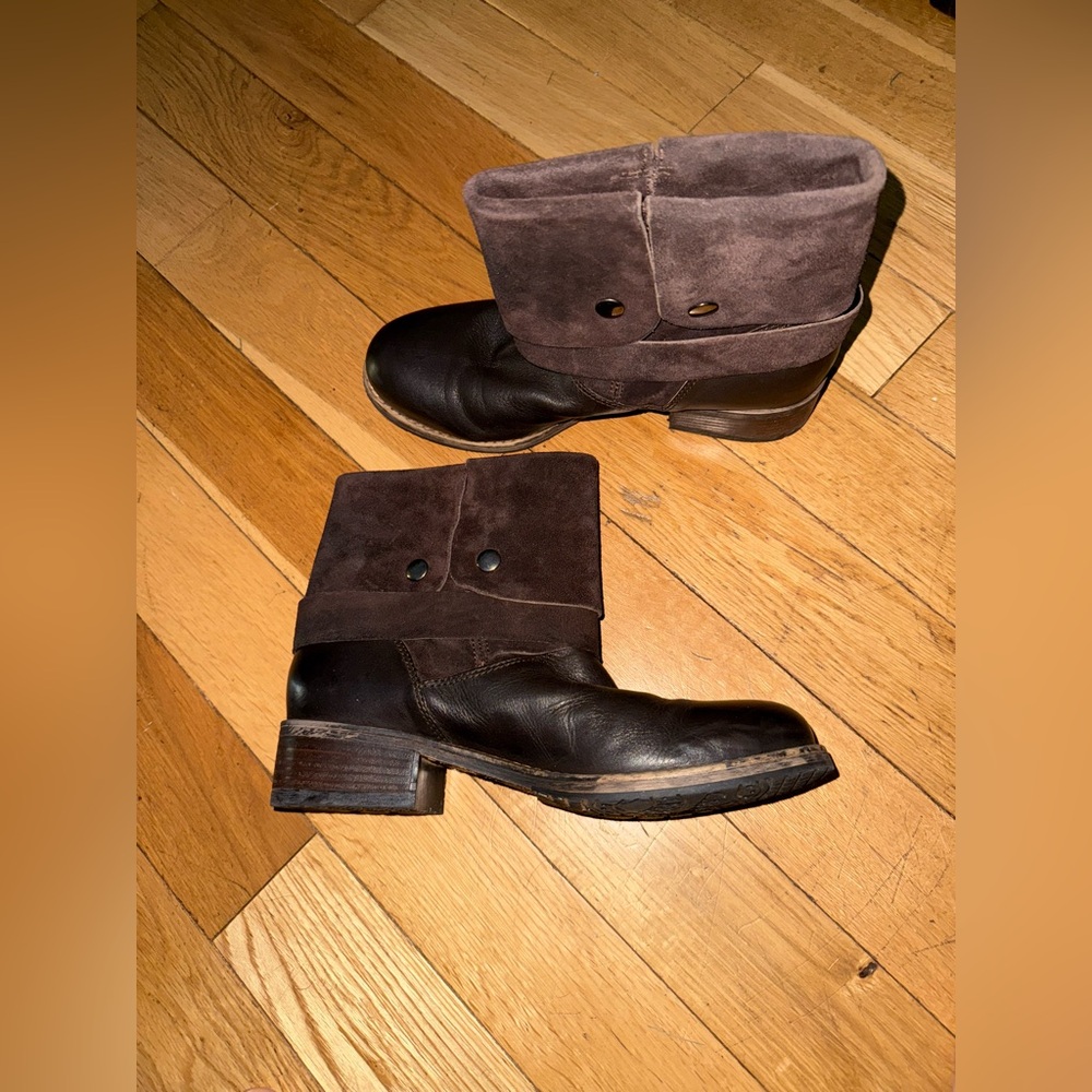 Clarks Brown Moto Boots - Picture 2 of 16